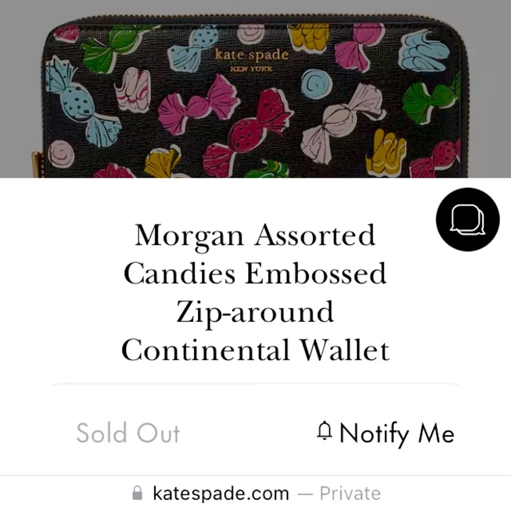 Kate Spade Morgan Zip Around Candy Embossed Leather Wallet Brand New!
